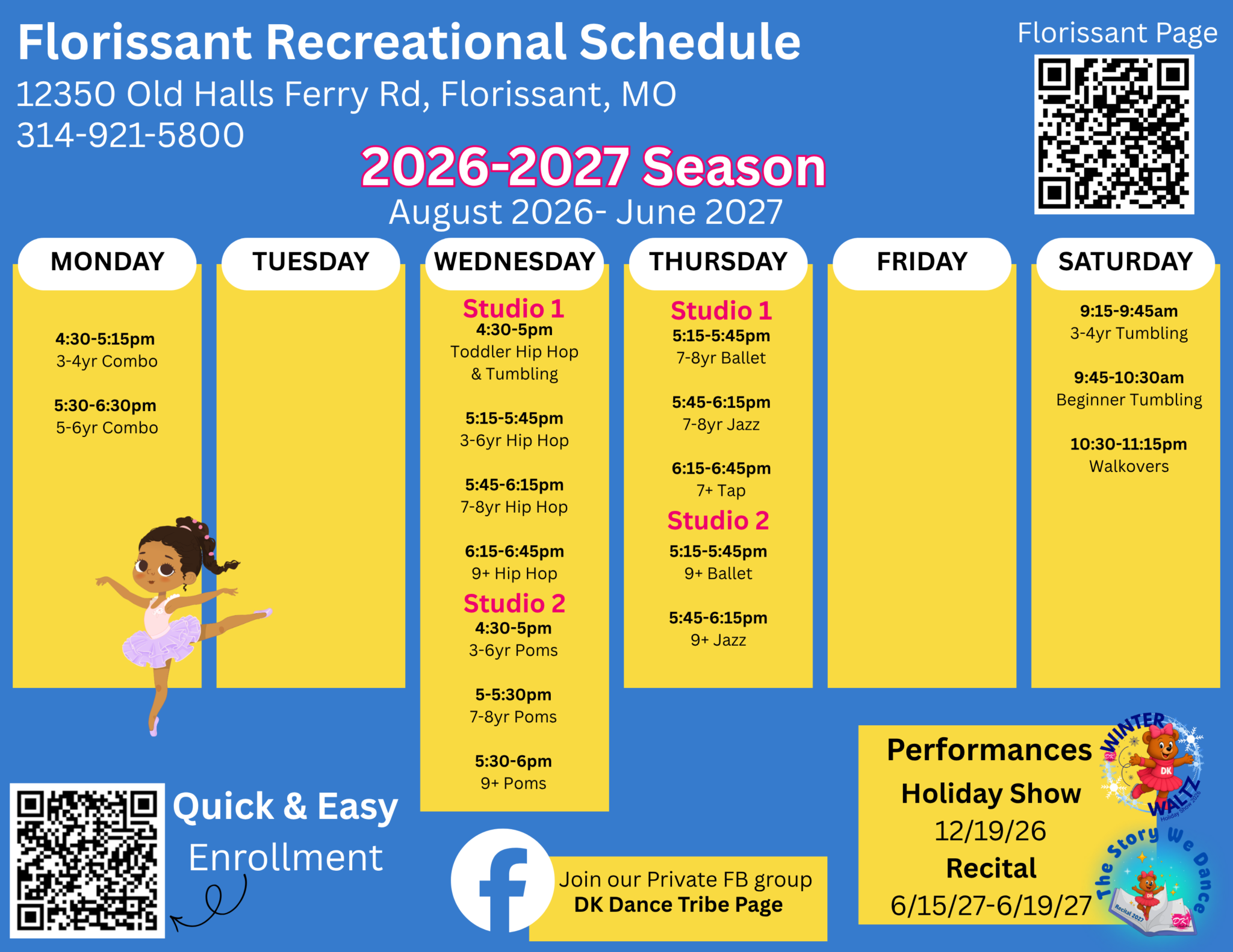 Florissant Schedule - New