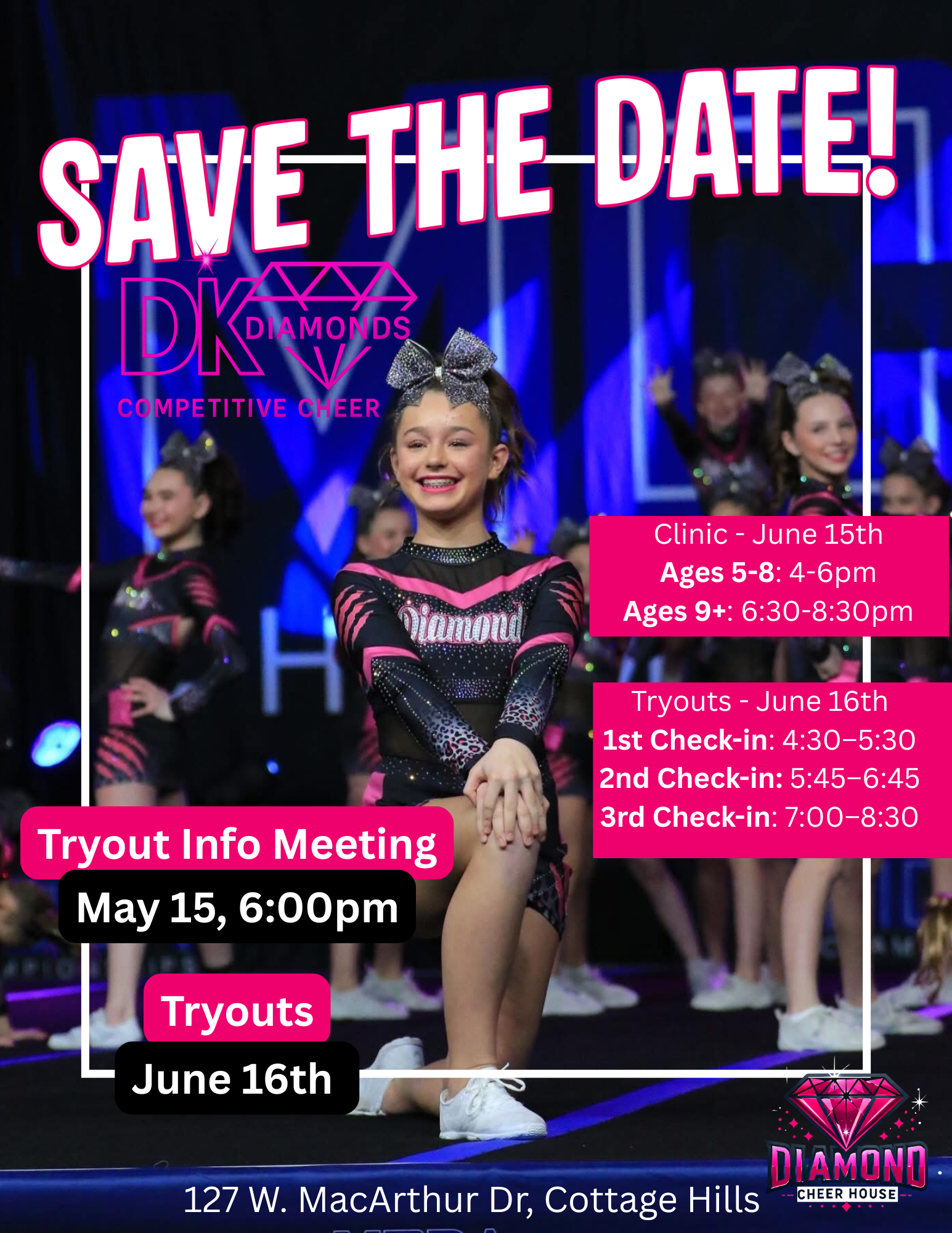 Diamonds Tryout Post Flyer